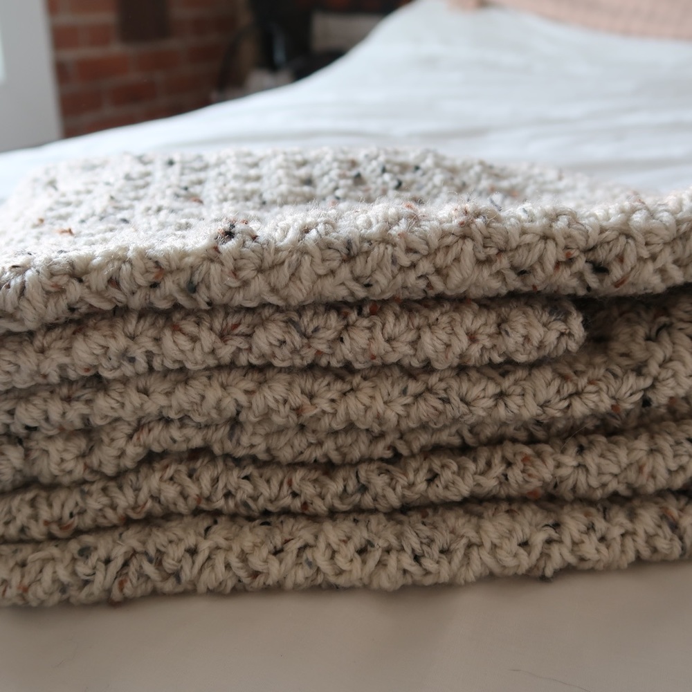 7 Ft Long Chunky Knitted Scarf